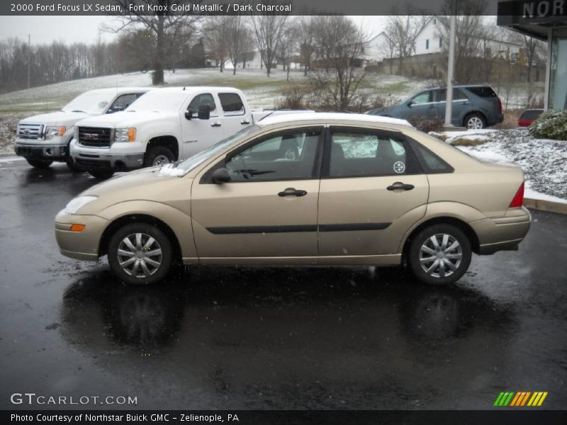 Fort Knox Gold Metallic / Dark Charcoal 2000 Ford Focus LX Sedan