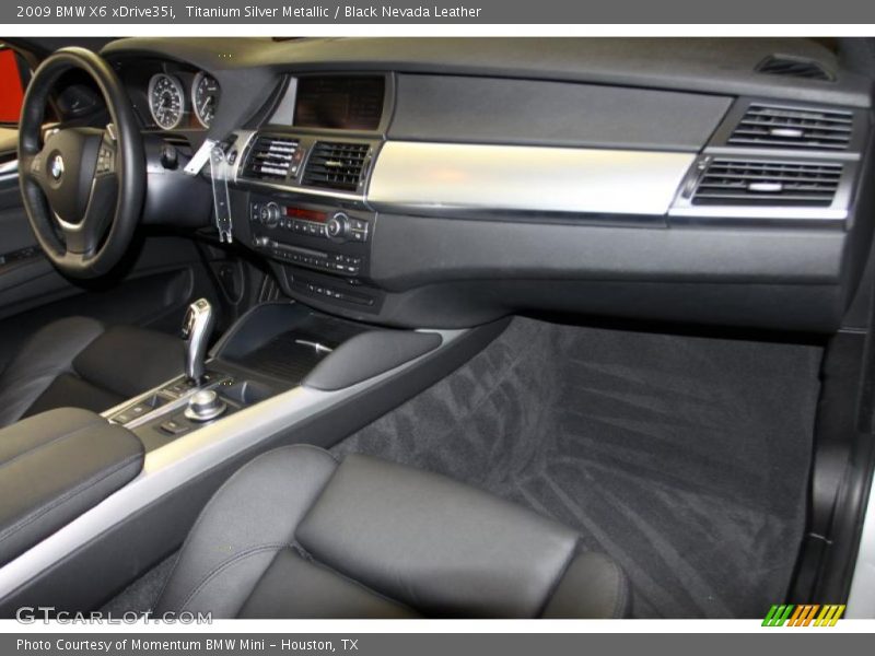 Titanium Silver Metallic / Black Nevada Leather 2009 BMW X6 xDrive35i