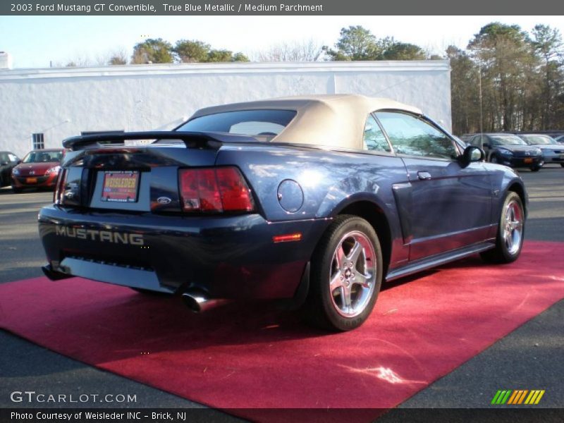True Blue Metallic / Medium Parchment 2003 Ford Mustang GT Convertible
