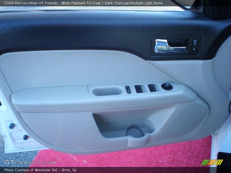 White Platinum Tri-Coat / Dark Charcoal/Medium Light Stone 2009 Mercury Milan V6 Premier