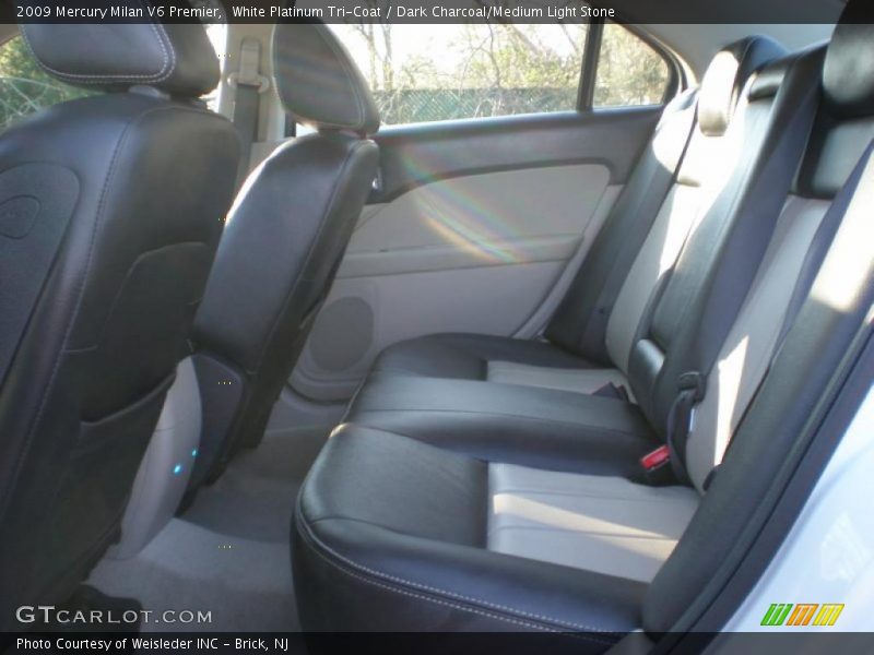 White Platinum Tri-Coat / Dark Charcoal/Medium Light Stone 2009 Mercury Milan V6 Premier