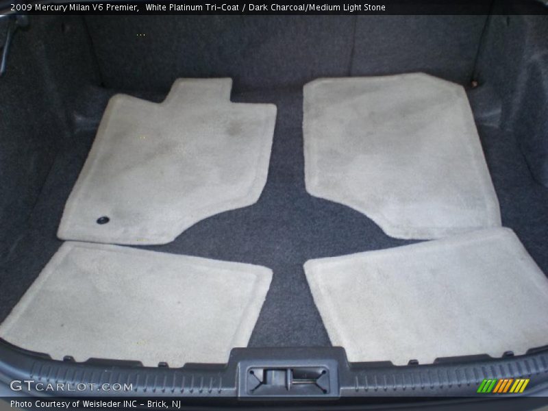 White Platinum Tri-Coat / Dark Charcoal/Medium Light Stone 2009 Mercury Milan V6 Premier