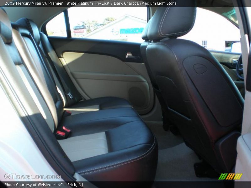 White Platinum Tri-Coat / Dark Charcoal/Medium Light Stone 2009 Mercury Milan V6 Premier