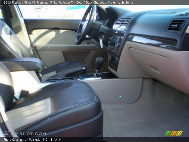 White Platinum Tri-Coat / Dark Charcoal/Medium Light Stone 2009 Mercury Milan V6 Premier