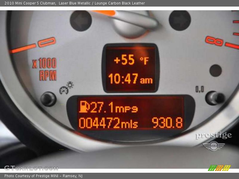 Laser Blue Metallic / Lounge Carbon Black Leather 2010 Mini Cooper S Clubman