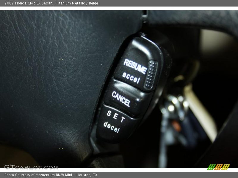 Titanium Metallic / Beige 2002 Honda Civic LX Sedan
