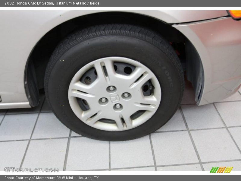 Titanium Metallic / Beige 2002 Honda Civic LX Sedan