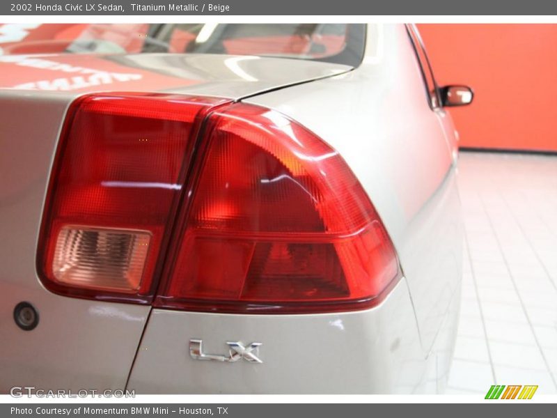 Titanium Metallic / Beige 2002 Honda Civic LX Sedan