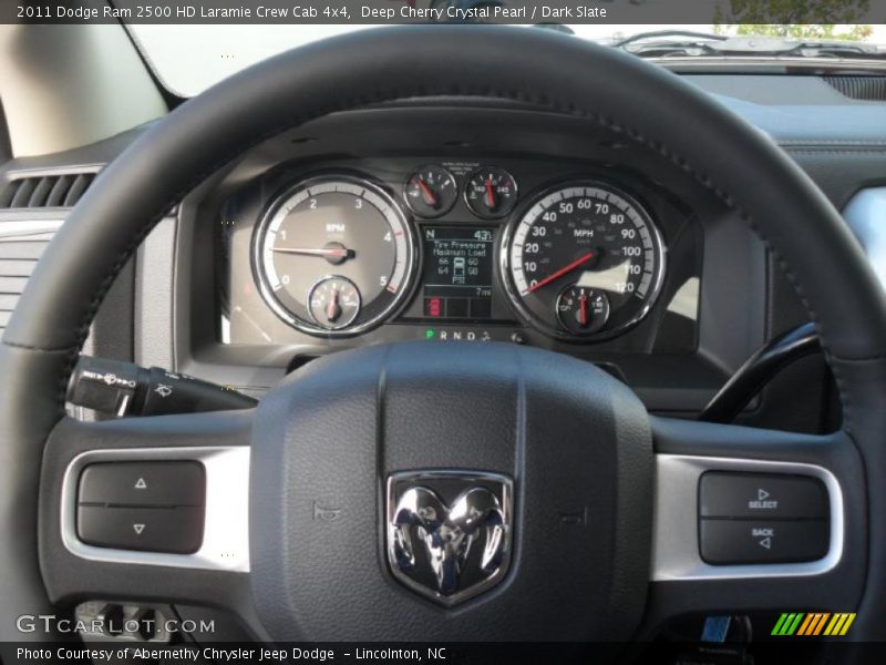 Deep Cherry Crystal Pearl / Dark Slate 2011 Dodge Ram 2500 HD Laramie Crew Cab 4x4
