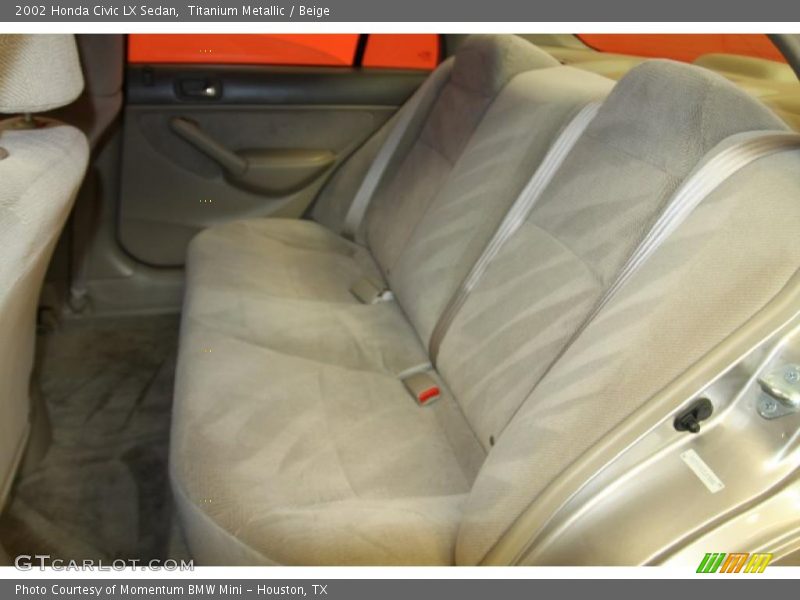 Titanium Metallic / Beige 2002 Honda Civic LX Sedan