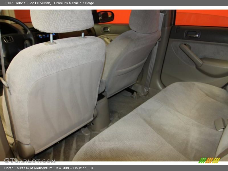 Titanium Metallic / Beige 2002 Honda Civic LX Sedan