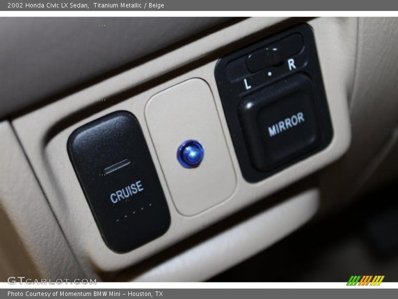 Titanium Metallic / Beige 2002 Honda Civic LX Sedan
