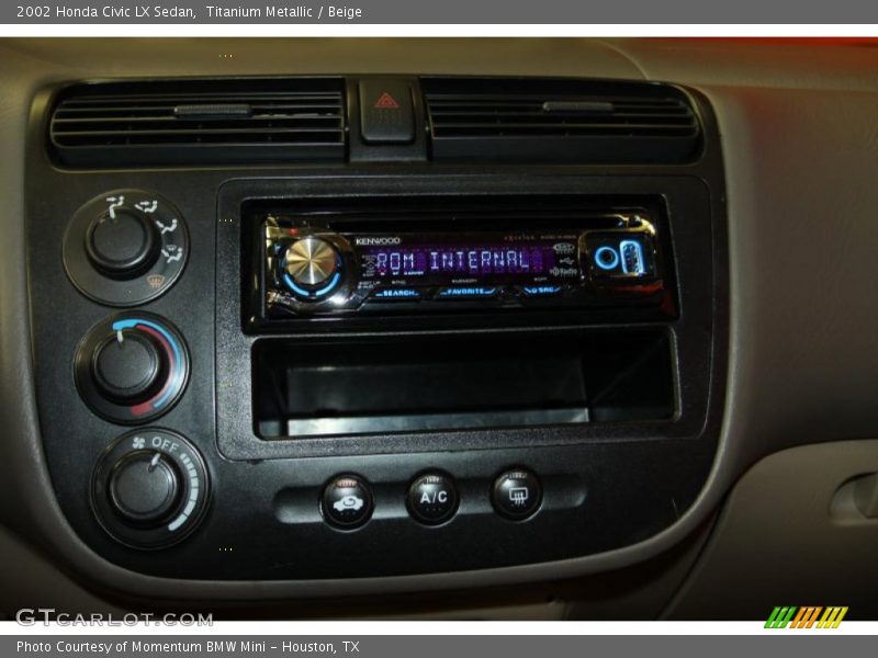 Titanium Metallic / Beige 2002 Honda Civic LX Sedan