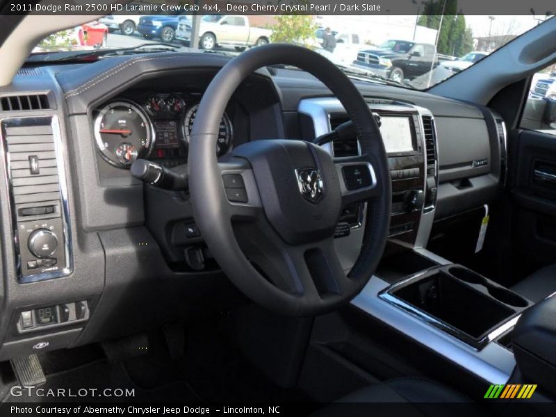 Deep Cherry Crystal Pearl / Dark Slate 2011 Dodge Ram 2500 HD Laramie Crew Cab 4x4
