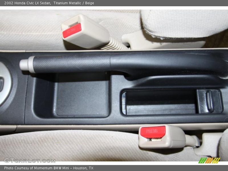 Titanium Metallic / Beige 2002 Honda Civic LX Sedan