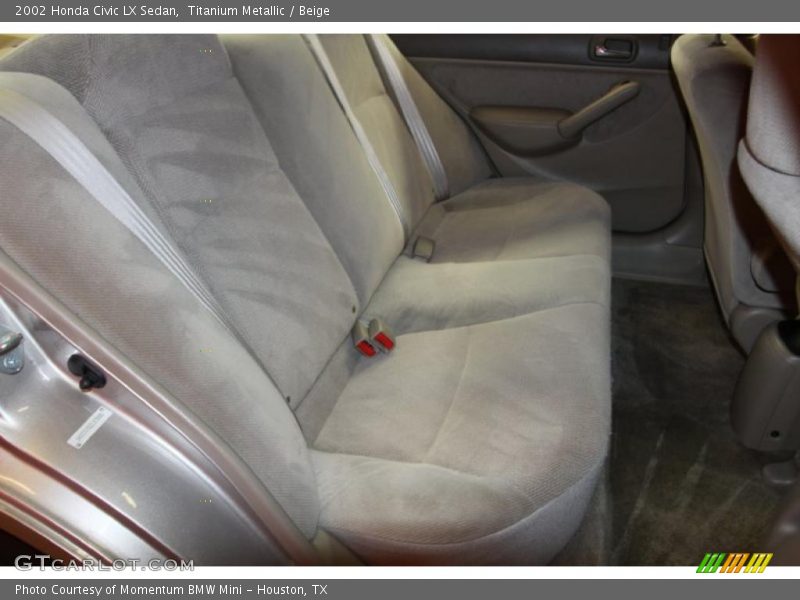 Titanium Metallic / Beige 2002 Honda Civic LX Sedan