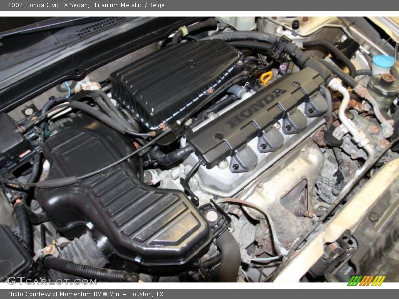  2002 Civic LX Sedan Engine - 1.7 Liter SOHC 16-Valve 4 Cylinder