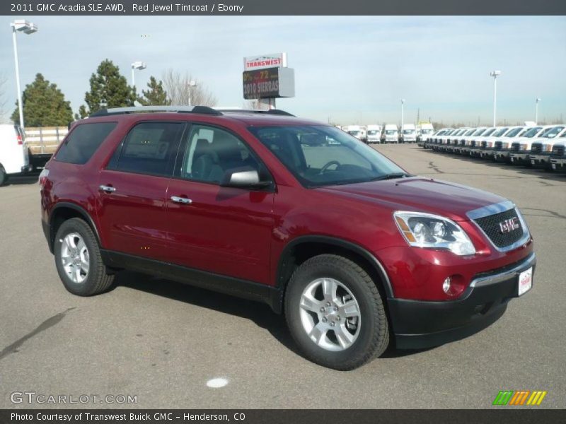 Red Jewel Tintcoat / Ebony 2011 GMC Acadia SLE AWD