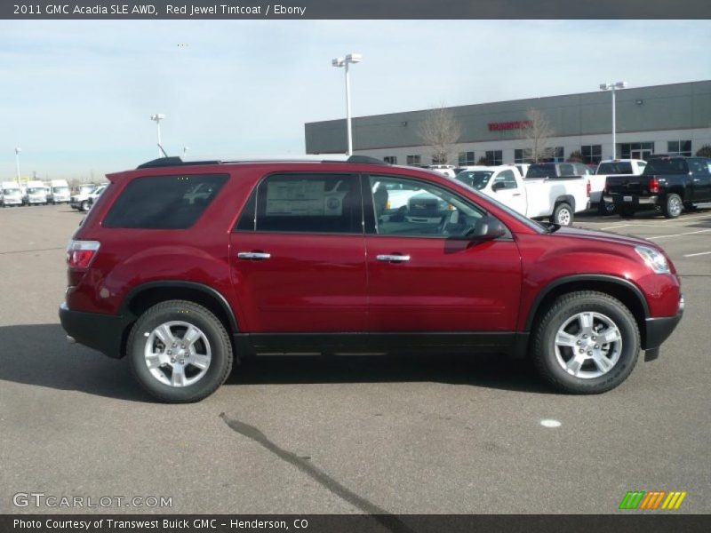 Red Jewel Tintcoat / Ebony 2011 GMC Acadia SLE AWD