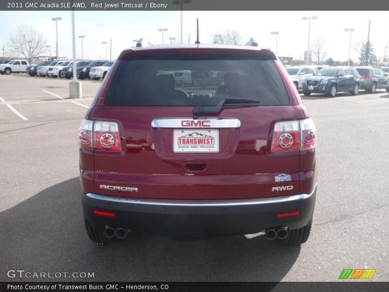 Red Jewel Tintcoat / Ebony 2011 GMC Acadia SLE AWD