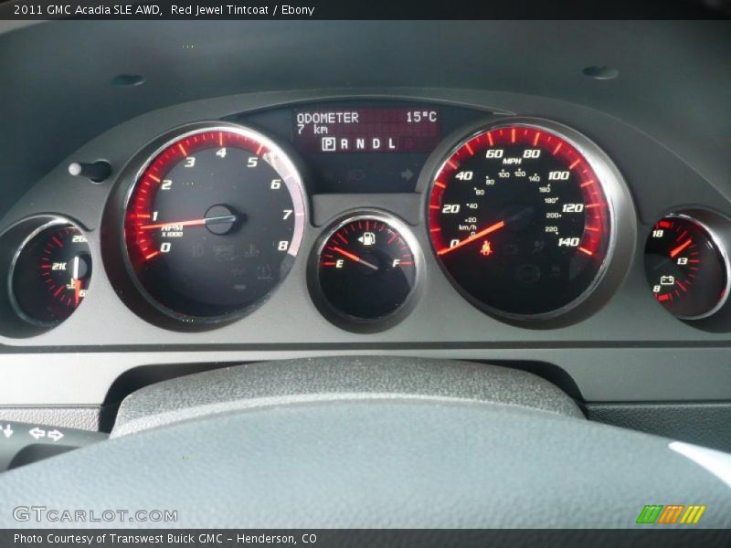 Red Jewel Tintcoat / Ebony 2011 GMC Acadia SLE AWD