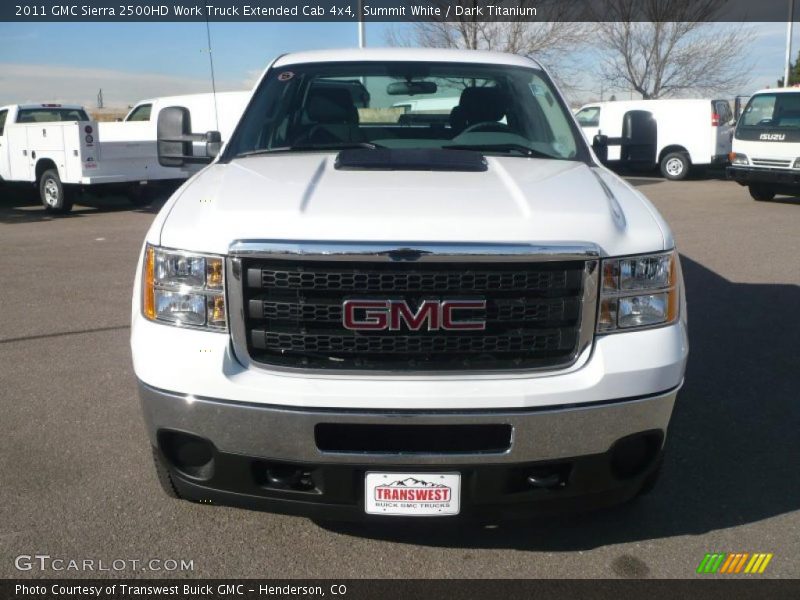 Summit White / Dark Titanium 2011 GMC Sierra 2500HD Work Truck Extended Cab 4x4