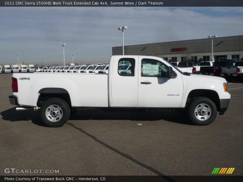 Summit White / Dark Titanium 2011 GMC Sierra 2500HD Work Truck Extended Cab 4x4