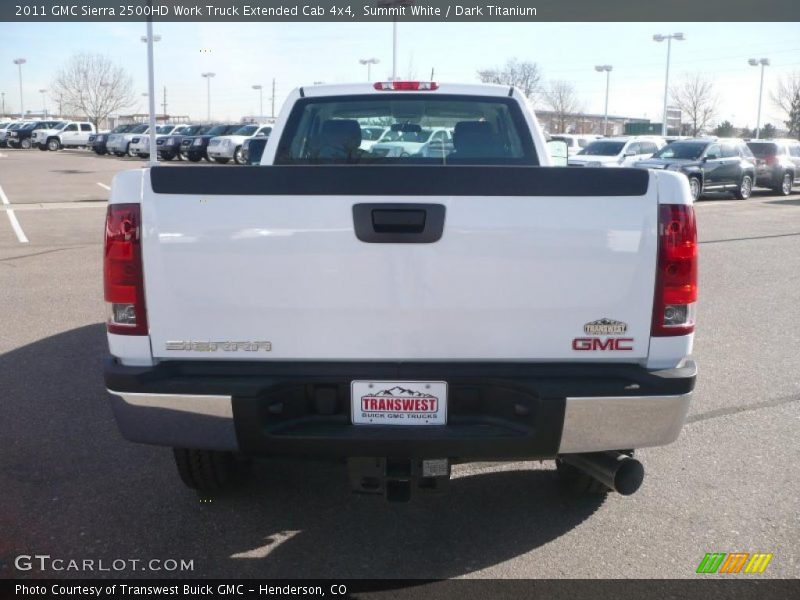 Summit White / Dark Titanium 2011 GMC Sierra 2500HD Work Truck Extended Cab 4x4