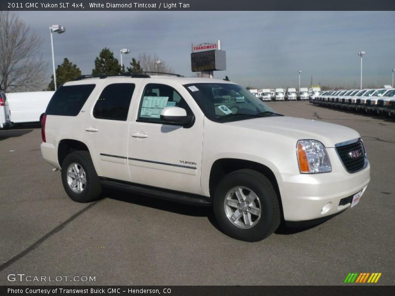 White Diamond Tintcoat / Light Tan 2011 GMC Yukon SLT 4x4