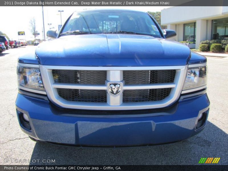 Deep Water Blue Metallic / Dark Khaki/Medium Khaki 2011 Dodge Dakota Big Horn Extended Cab