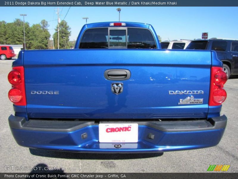 Deep Water Blue Metallic / Dark Khaki/Medium Khaki 2011 Dodge Dakota Big Horn Extended Cab