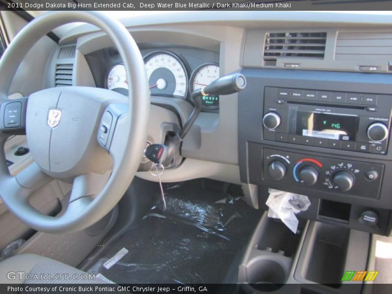 Deep Water Blue Metallic / Dark Khaki/Medium Khaki 2011 Dodge Dakota Big Horn Extended Cab