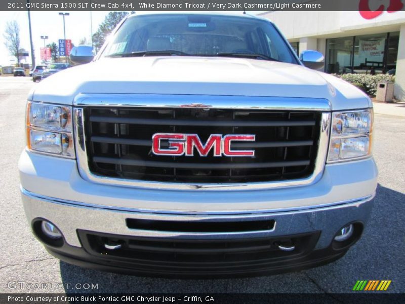 White Diamond Tricoat / Very Dark Cashmere/Light Cashmere 2011 GMC Sierra 1500 SLT Crew Cab 4x4