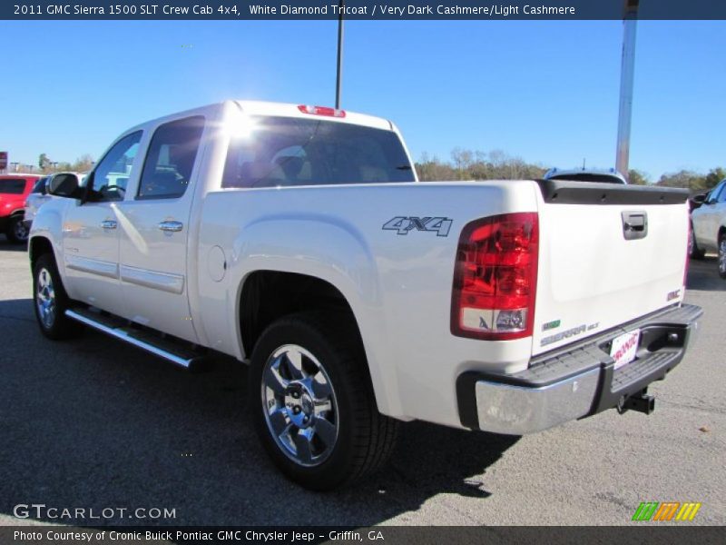 White Diamond Tricoat / Very Dark Cashmere/Light Cashmere 2011 GMC Sierra 1500 SLT Crew Cab 4x4