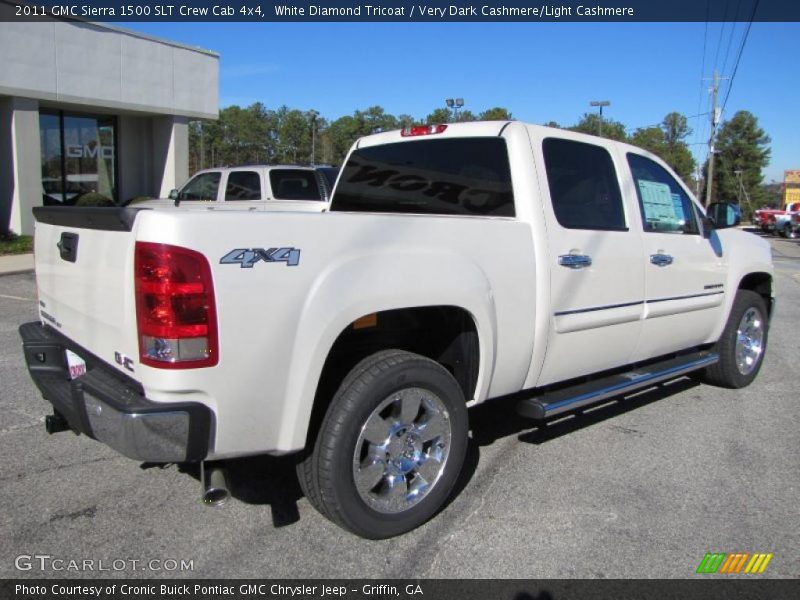 White Diamond Tricoat / Very Dark Cashmere/Light Cashmere 2011 GMC Sierra 1500 SLT Crew Cab 4x4