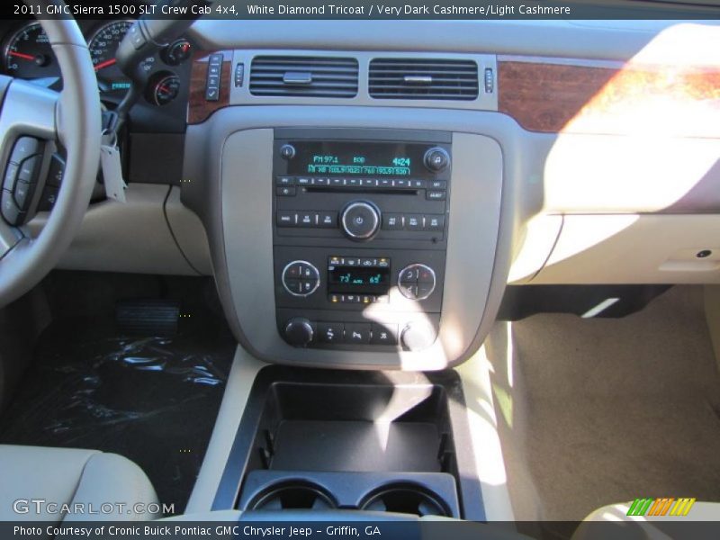 White Diamond Tricoat / Very Dark Cashmere/Light Cashmere 2011 GMC Sierra 1500 SLT Crew Cab 4x4