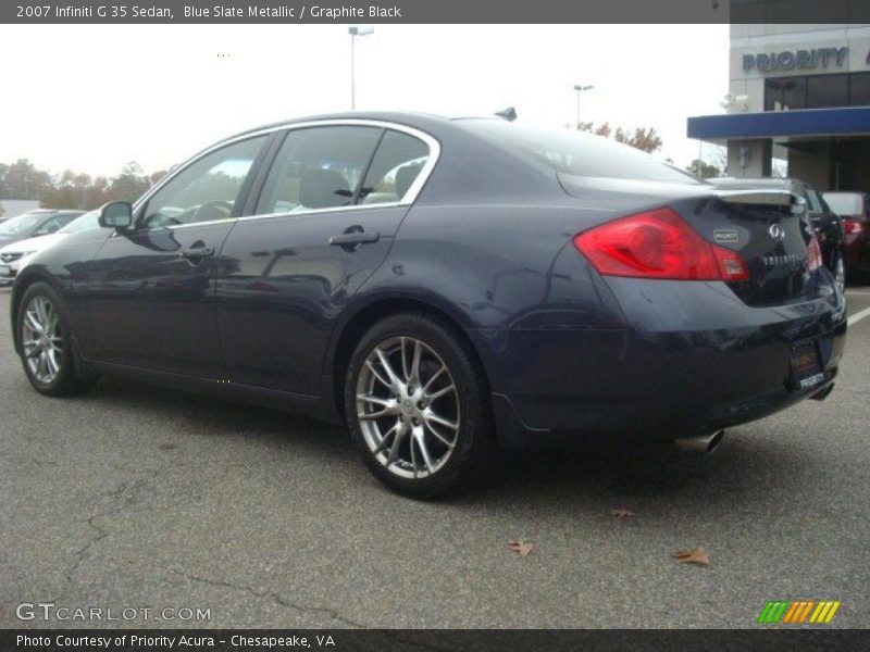 Blue Slate Metallic / Graphite Black 2007 Infiniti G 35 Sedan
