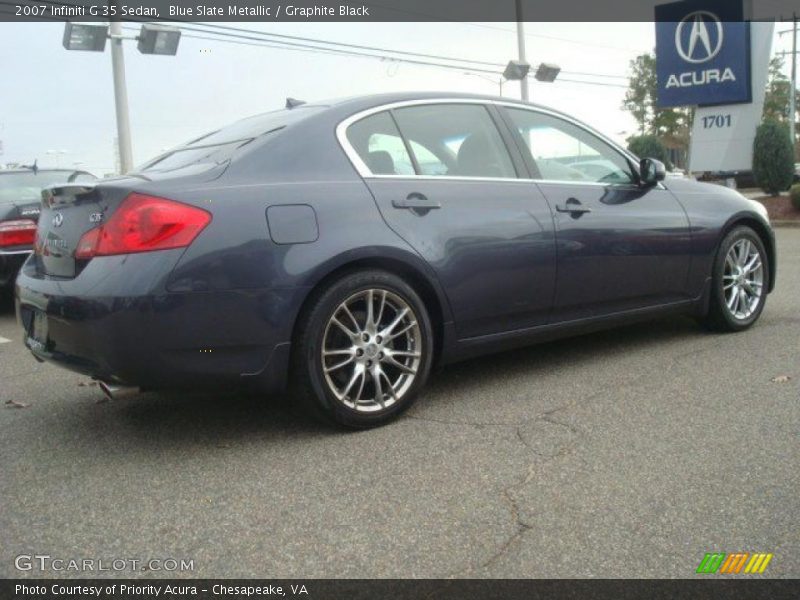 Blue Slate Metallic / Graphite Black 2007 Infiniti G 35 Sedan