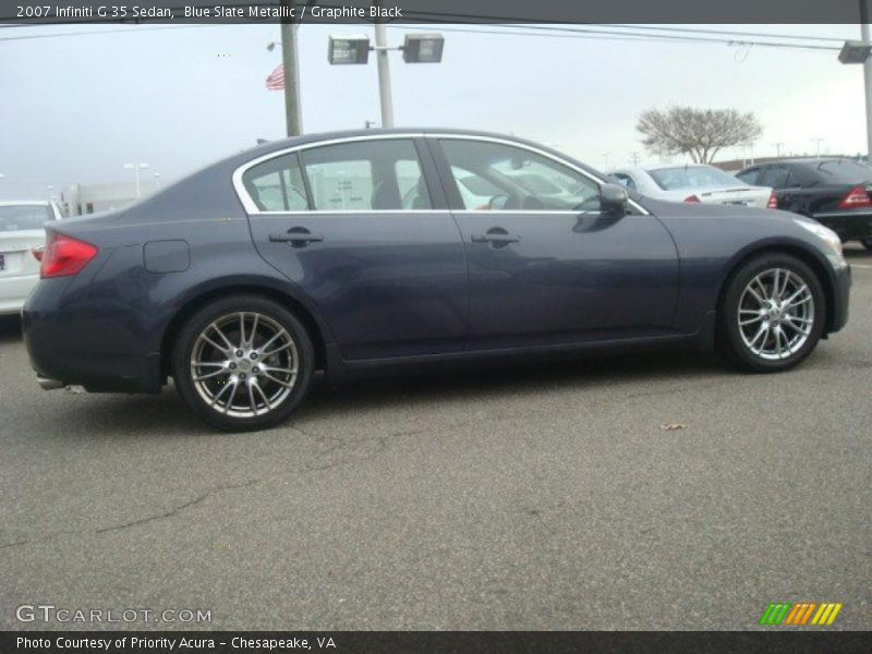 Blue Slate Metallic / Graphite Black 2007 Infiniti G 35 Sedan