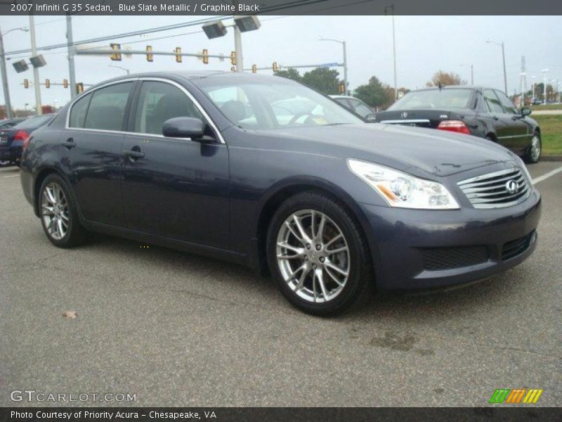 Blue Slate Metallic / Graphite Black 2007 Infiniti G 35 Sedan