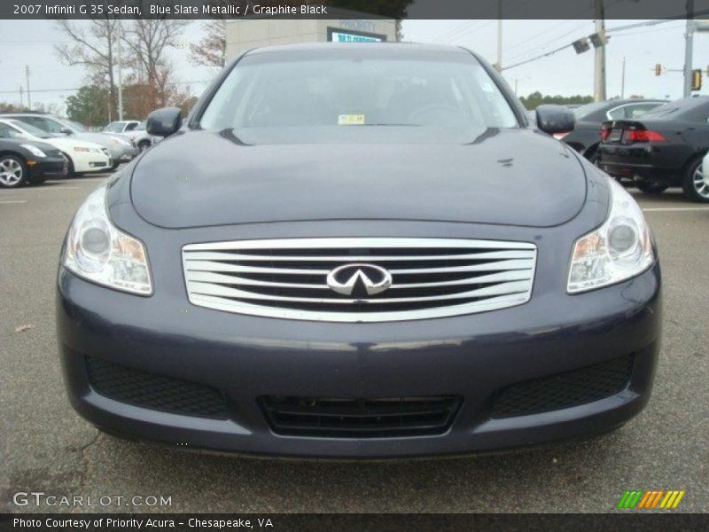 Blue Slate Metallic / Graphite Black 2007 Infiniti G 35 Sedan