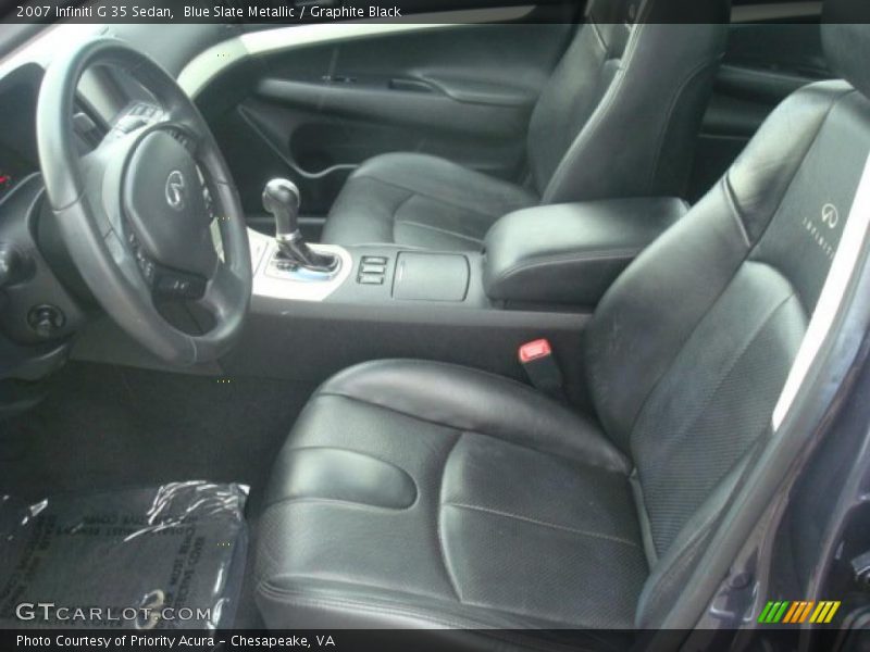Blue Slate Metallic / Graphite Black 2007 Infiniti G 35 Sedan