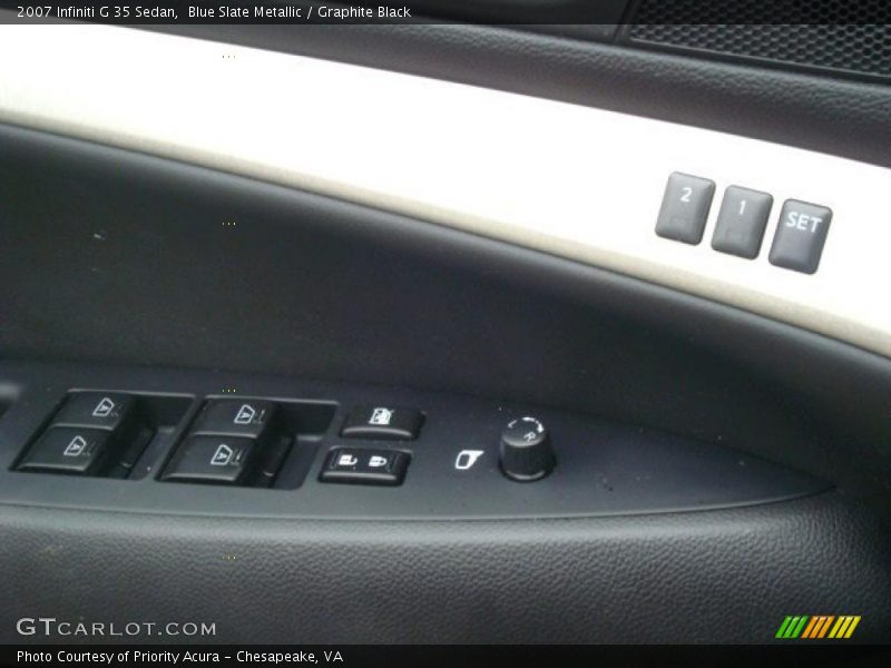 Blue Slate Metallic / Graphite Black 2007 Infiniti G 35 Sedan