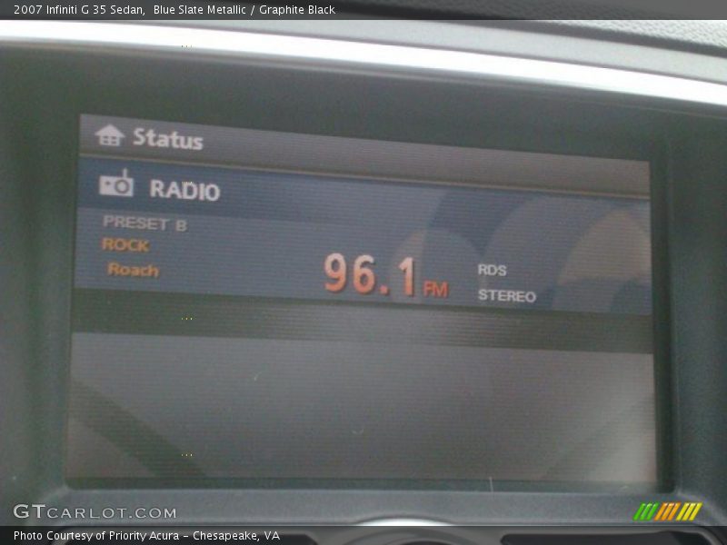 Blue Slate Metallic / Graphite Black 2007 Infiniti G 35 Sedan