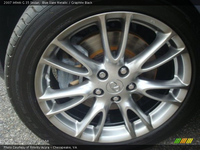 Blue Slate Metallic / Graphite Black 2007 Infiniti G 35 Sedan