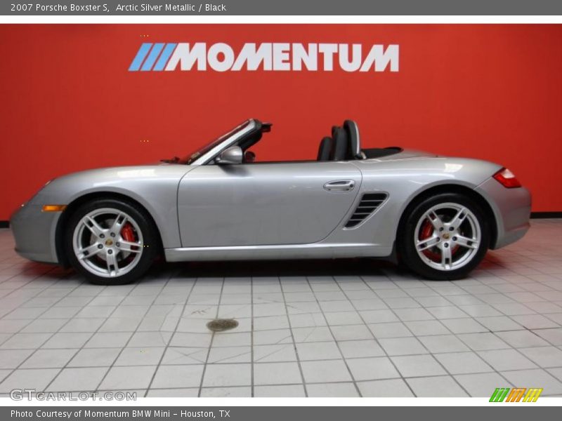 Arctic Silver Metallic / Black 2007 Porsche Boxster S
