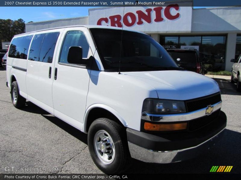 Summit White / Medium Pewter 2007 Chevrolet Express LS 3500 Extended Passenger Van
