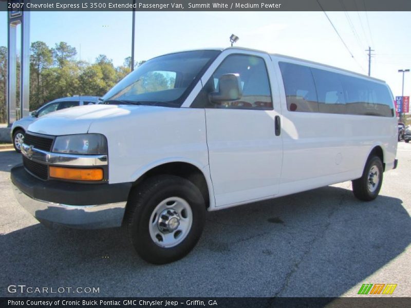 Summit White / Medium Pewter 2007 Chevrolet Express LS 3500 Extended Passenger Van