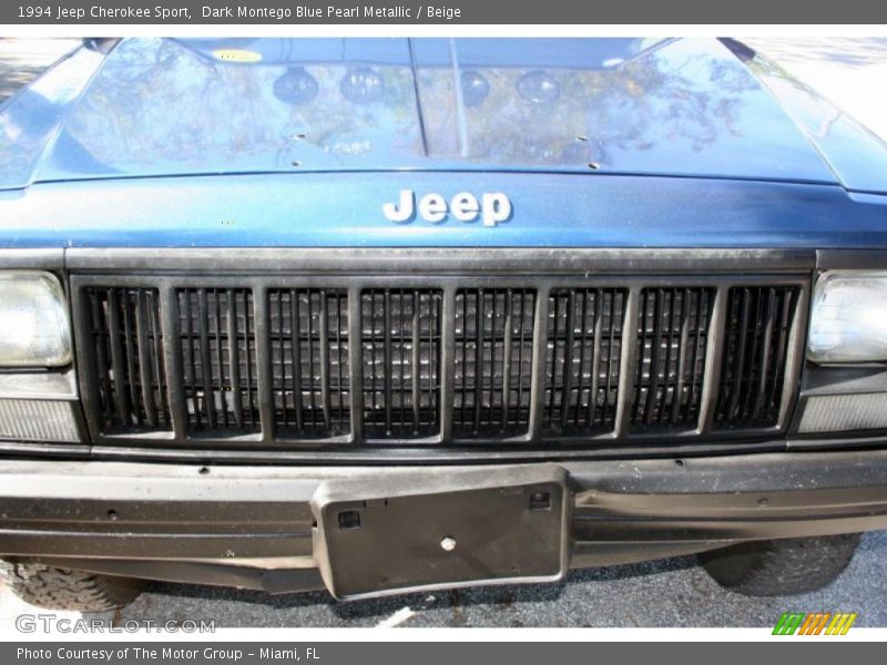 Dark Montego Blue Pearl Metallic / Beige 1994 Jeep Cherokee Sport