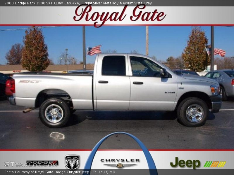 Bright Silver Metallic / Medium Slate Gray 2008 Dodge Ram 1500 SXT Quad Cab 4x4